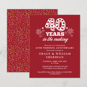 Budget In The Making 40th Anniversary Invitation