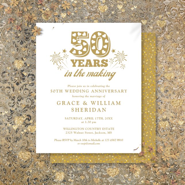 Budget In The Making 50th Anniversary Invitation (Budget In The Making 50th Anniversary Invitation)