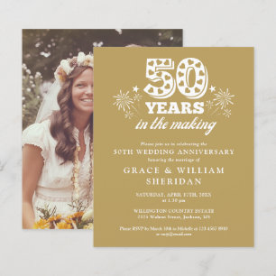 Budget In The Making 50th Anniversary Photo Invite