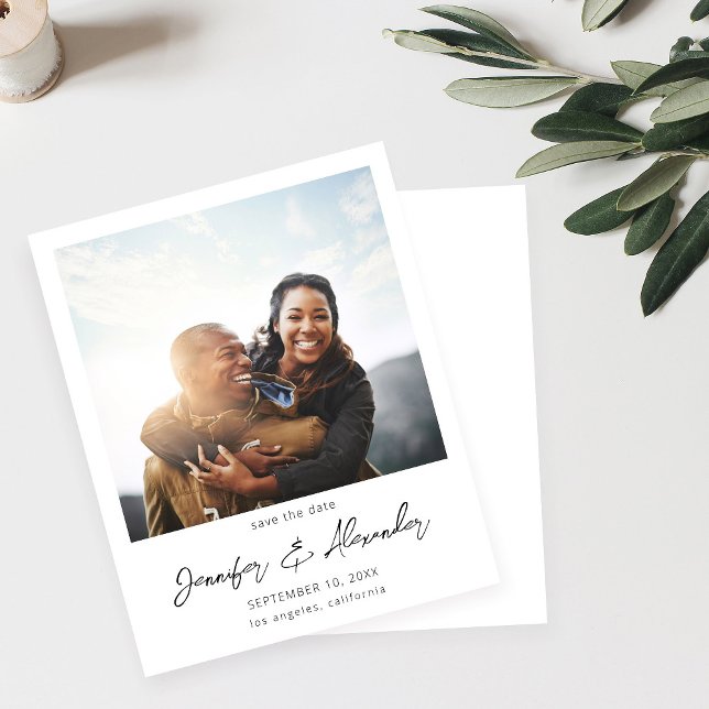 Budget Instant Photo 2 Save the Date - White V2 (Creator Uploaded)