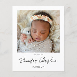 Budget Instant Two Photo Birth Announcement 4 Flyer