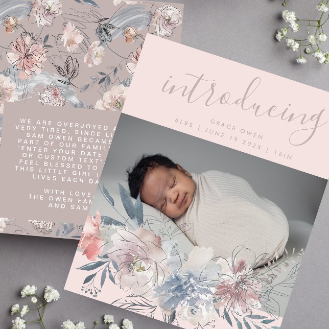 Budget Introducing Baby Girl Announcement Flyer (Creator Uploaded)