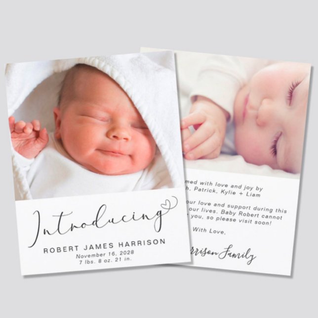 Budget Introducing Photos Birth Announcement (Creator Uploaded)