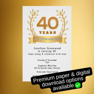 Budget Invitation '40 years of awesomeness' Flyer