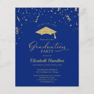 Budget Invitation High School Grad Party Confetti