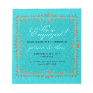 Budget Invitations Blue Damask Notepad