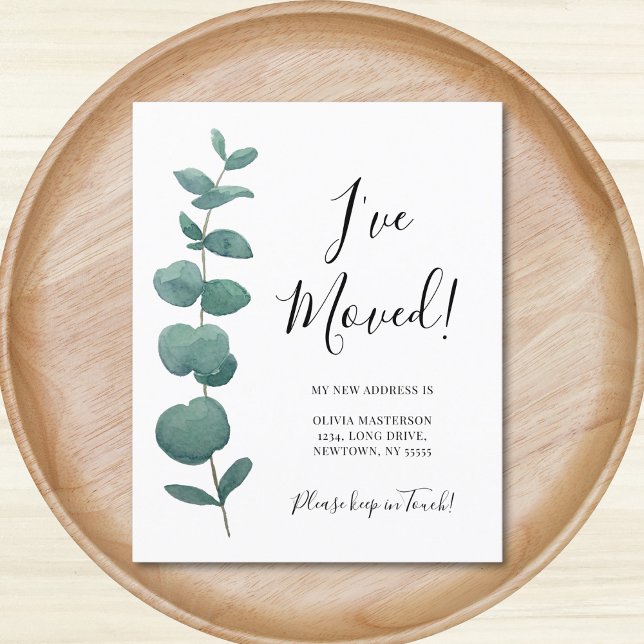 Budget I've Moved Change of Address Eucalyptus (Creator Uploaded)