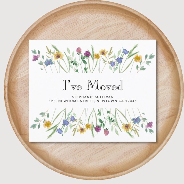 Budget I've Moved Floral Moving Announcement Card (Creator Uploaded)
