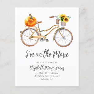 Budget I've Moved Pumpkin Sunflower Bicycle Moving