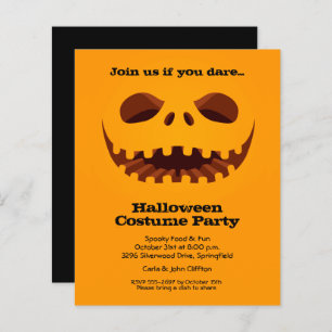 Budget Jack o' Lantern Halloween Invitations