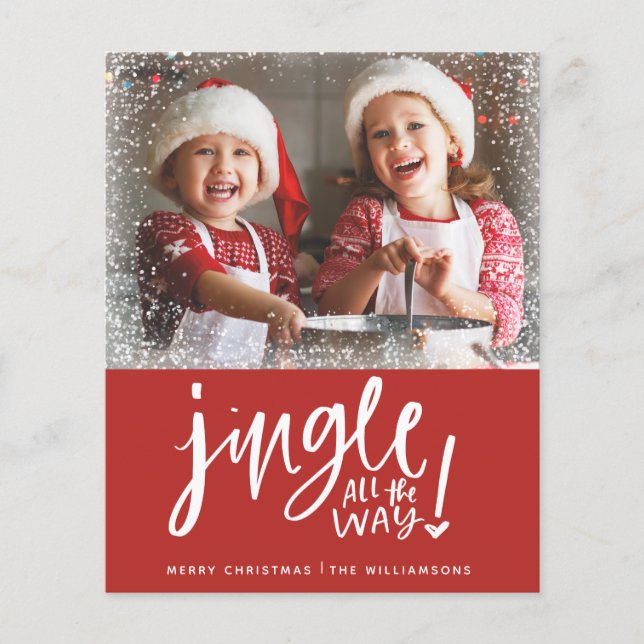 Budget Jingle All the Way | Modern Photo Holiday   Flyer (Front)