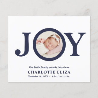 BUDGET Joy White Navy Photo Baby First Christmas 