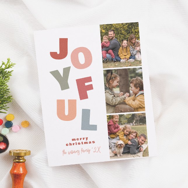 Budget Joyful Boho Bold 3 Photo Christmas Holiday (Creator Uploaded)