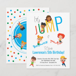 Budget Jump Bounce Play Trampoline Park Birthday Card