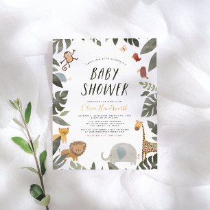 Budget Jungle Animals Storybook Boy Baby Shower
