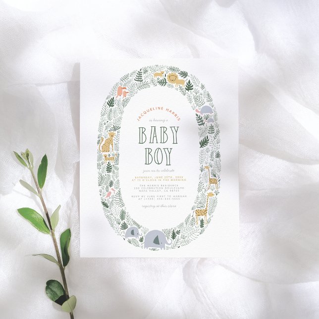 Budget Jungle Safari Animals Baby Boy Baby Shower (Creator Uploaded)