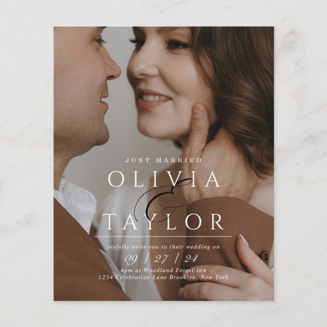 BUDGET Just Married Ampersand 2 Photo Wedding (Front)