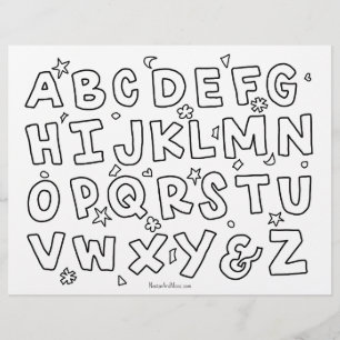 Budget Kids Alphabet Colouring Page