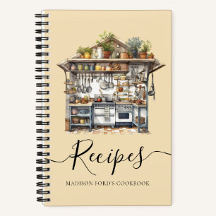 Budget Kitchen Utensil Food Pantry Supplies Recipe Notebook