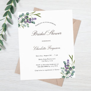 Budget lavender eucalyptus bridal shower