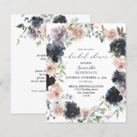 Budget Lavender, Navy & Pink Floral Bridal Shower
