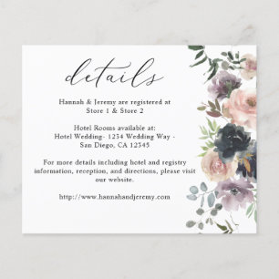 Budget Lavender Purple, Navy, Pink Floral Details Flyer
