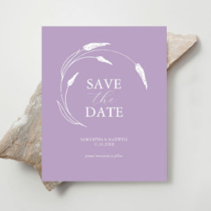 Budget Lavender Wedding Save The Date Flyer