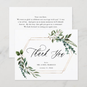 Budget Leaves & Eucalyptus Gold Thank You