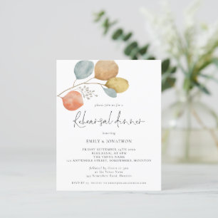Budget Leaves Wedding Rehearsal Dinner Invitation