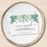 Budget Leaves We've Moved Announcement Card<br><div class="desc">Please note that this card is small,  3.5" x 5." 
This modern We've Moved Announcement Mini Card is decorated with watercolor foliage in shades of green.
Customise this card with your name and new address. 
Original Watercolor © Michele Davies.</div>