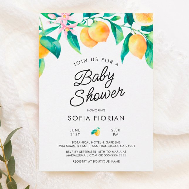 Budget Lemon Baby Shower Invitation (Creator Uploaded)