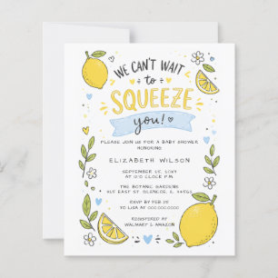 Budget Lemon Boy Baby Shower Invitation