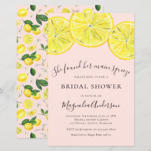 Budget Lemon Citrus Bridal Shower Invitation