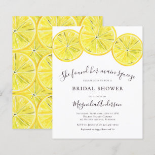 Budget Lemon Citrus Bridal Shower Invitation