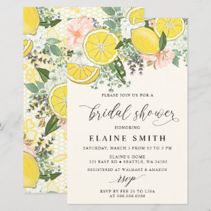 Budget Lemon Lime Citrus Bridal Shower Invitation