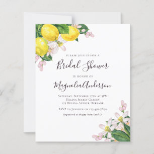 Budget Lemons Bridal Shower Invitation