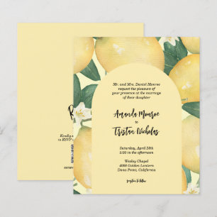 Budget Lemons Wedding All in One Invites