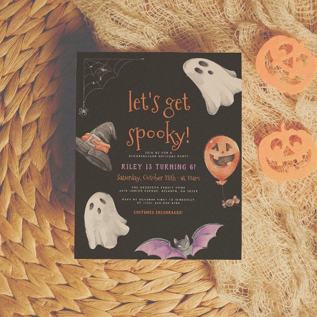 Budget Let's Get Spooky! Cute Black Birthday Party (Creator Uploaded)