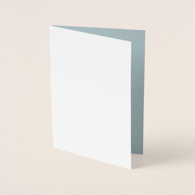 BUDGET Light Sage Green Monochrome Wedding Foil Card (Front)