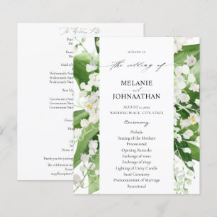 Budget Lily of the Valley Floral Wedding Program