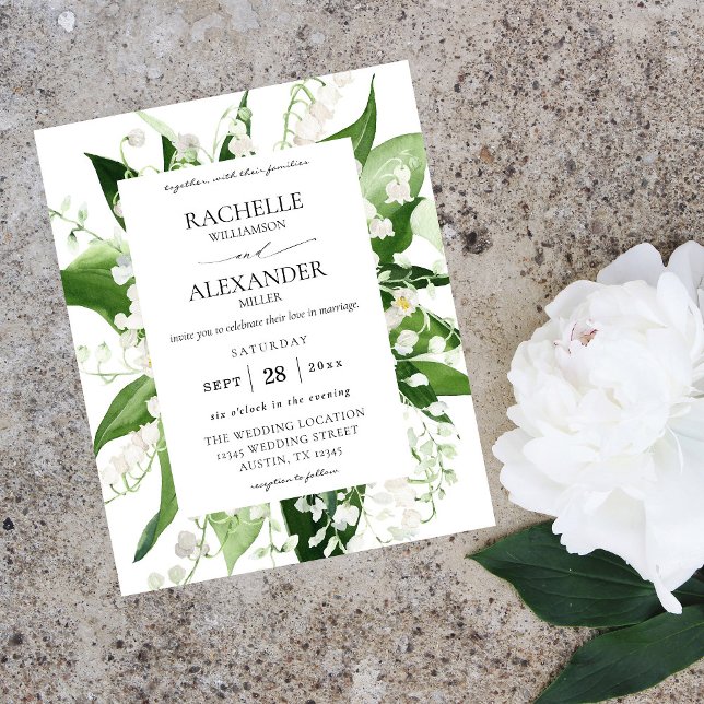 Budget Lily of the Valley White Floral Wedding 2 Flyer (Creator Uploaded)