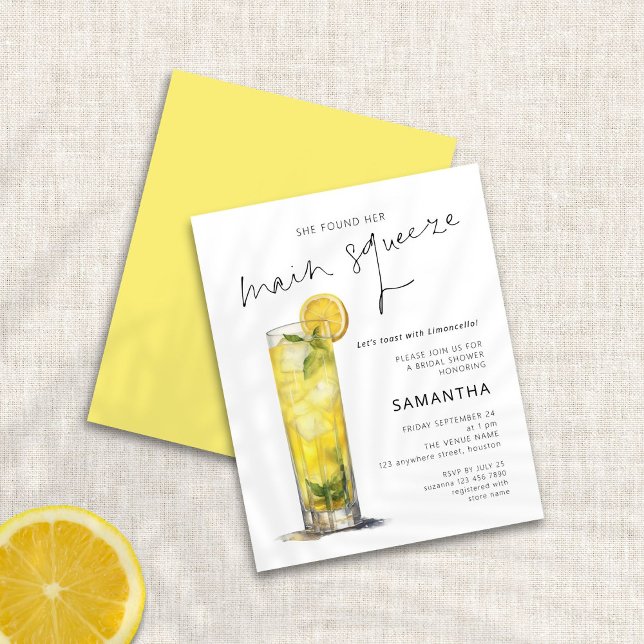 Budget Limoncello Main Squeeze Bridal Shower (Frotn and back view)