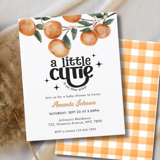 Budget Little Cutie Citrus Orange Baby Shower  (Creator Uploaded)