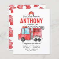 Budget Little Fireman Helmet Fire Truck Birthday