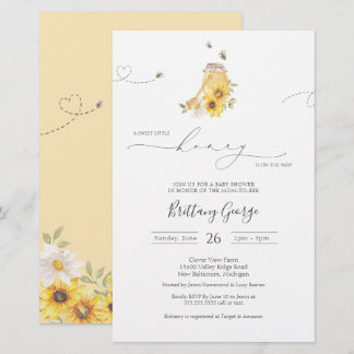 Budget Little Honey Bee Baby Shower Invitation