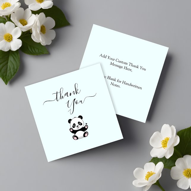 Budget Little Panda Baby Shower Thank You Card (Creator Uploaded)