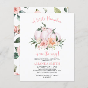 Budget Little Pumpkin Baby Shower Invitation