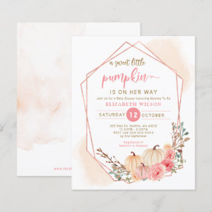Budget Little Pumpkin Baby Shower Invitation