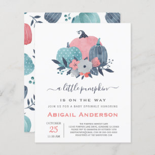 Budget Little Pumpkin Baby Sprinklr Invitation
