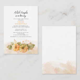 Budget Little Pumpkin on Her Way Baby Shower Card